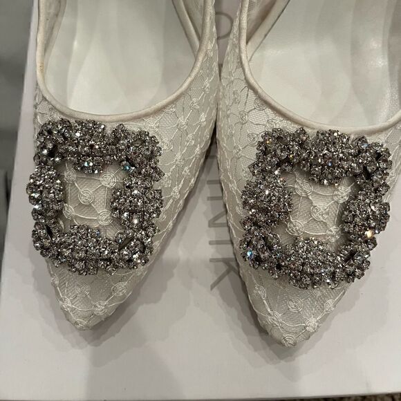 NWB Manolo Blahnik Hangisi 41 Lace - Picture 7 of 10